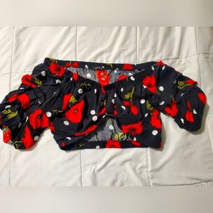 Dressy crop off the shoulder top